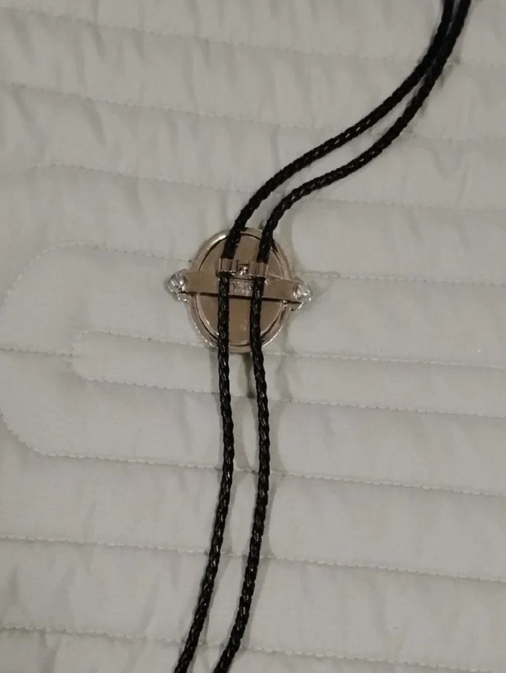 Western Bolo Tie with Decorative Silver-Tone Concho